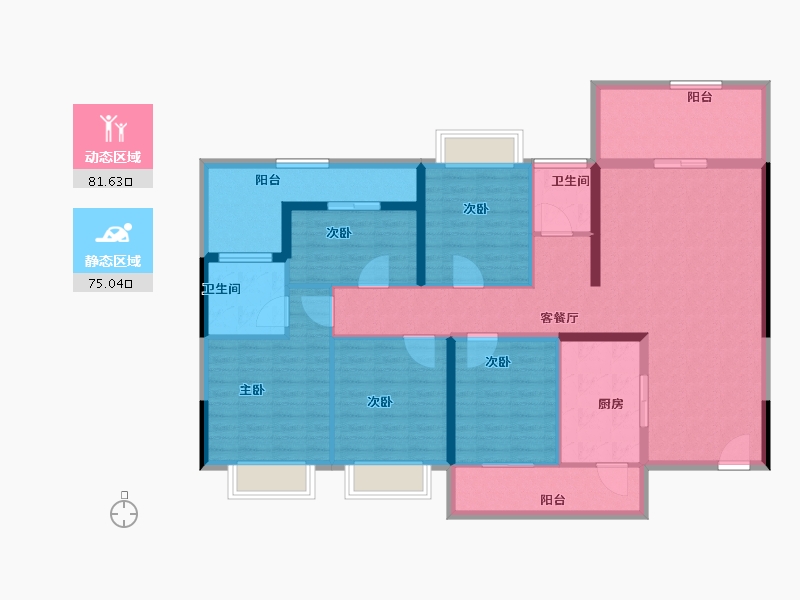 湖南省-郴州市-仁城首府-140.90-户型库-动静分区