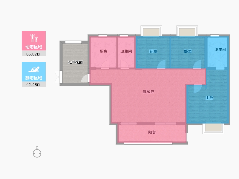 湖南省-郴州市-泊富君庭-107.46-户型库-动静分区