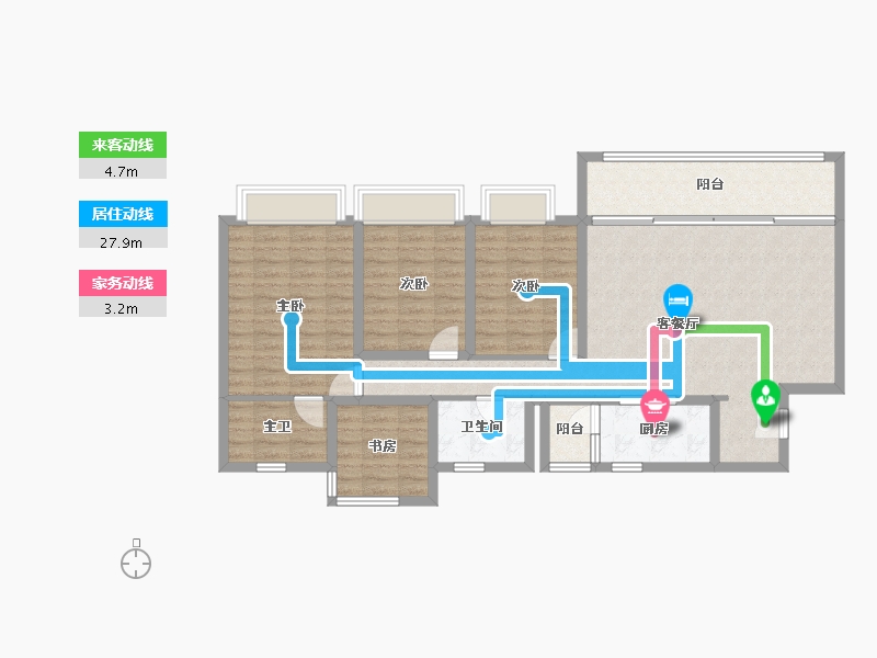 四川省-成都市-蓝光观岭雍锦半岛-106.28-户型库-动静线