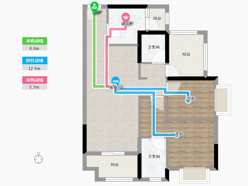 广东省-江门市-合生·云山帝景-77.15-户型库-动静线