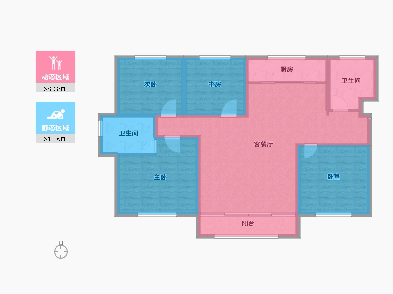 山东省-淄博市-城南壹号-116.80-户型库-动静分区