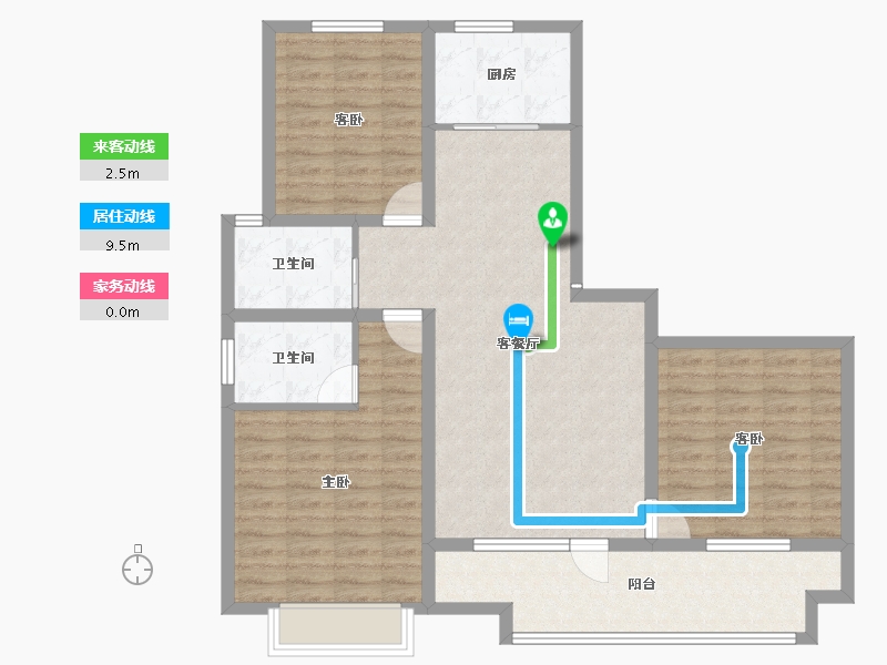 山东省-聊城市-财信·九州印象-101.70-户型库-动静线