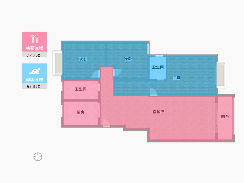 河南省-鹤壁市-龙祥圣府-128.00-户型库-动静分区