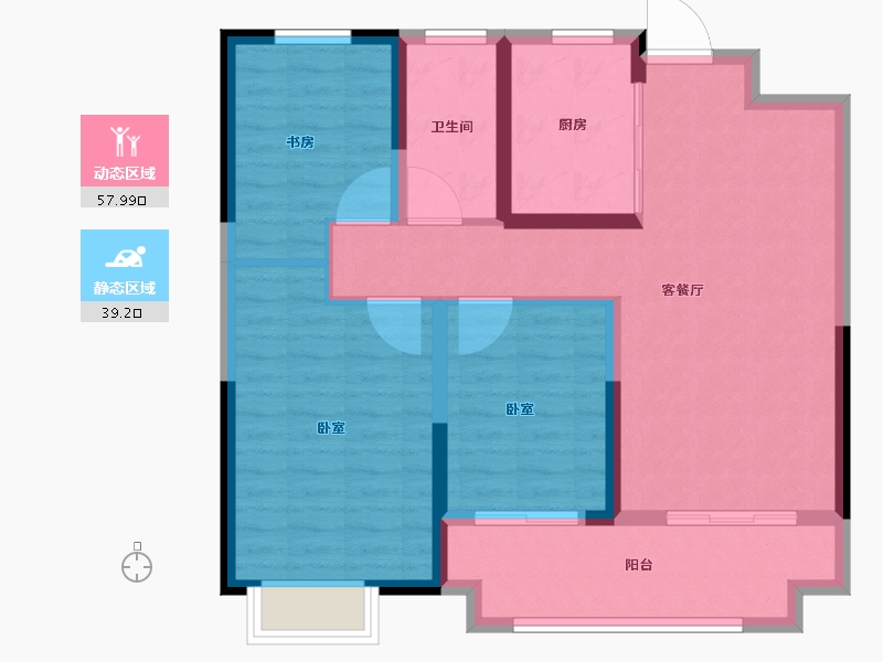 江苏省-盐城市-​荣悦华府-87.21-户型库-动静分区