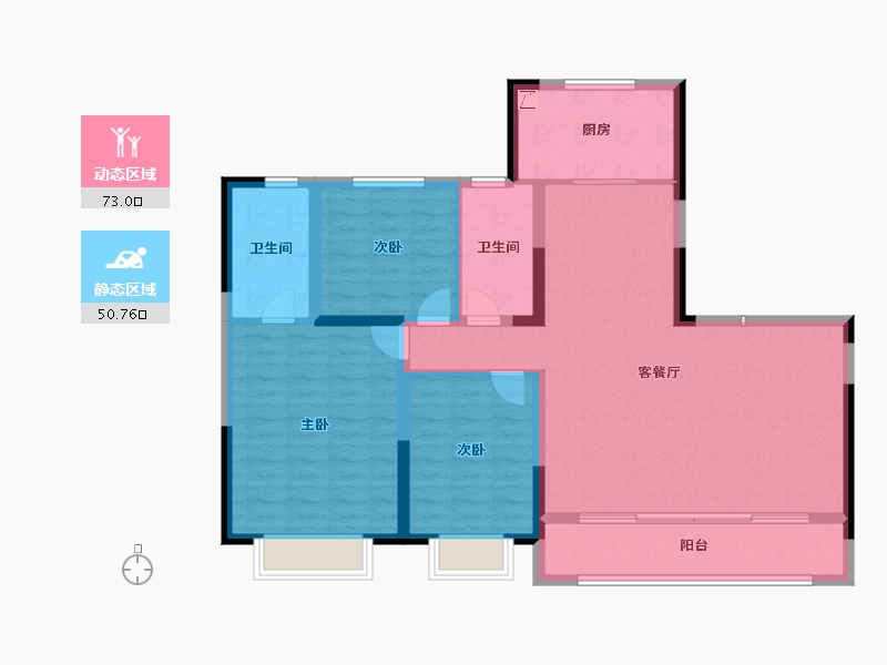 河北省-邯郸市-泽信公馆-112.00-户型库-动静分区