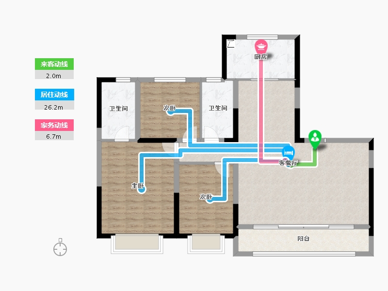 河北省-邯郸市-泽信公馆-112.00-户型库-动静线