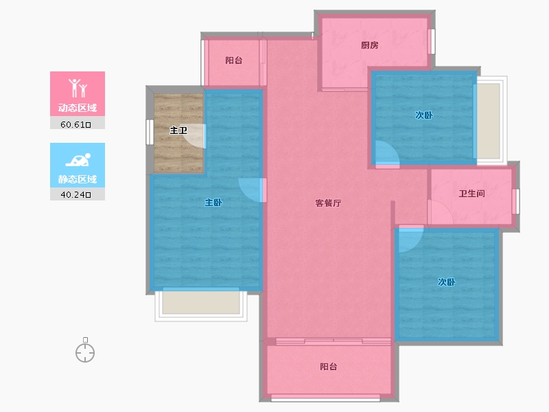 四川省-成都市-佳乐云锦阁-94.60-户型库-动静分区