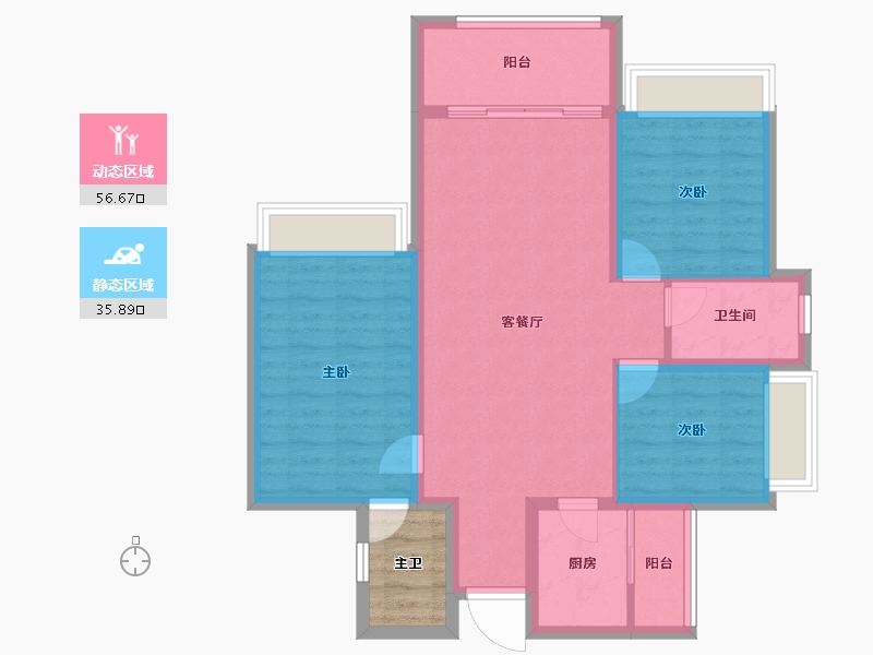 四川省-成都市-佳乐云锦阁-87.03-户型库-动静分区