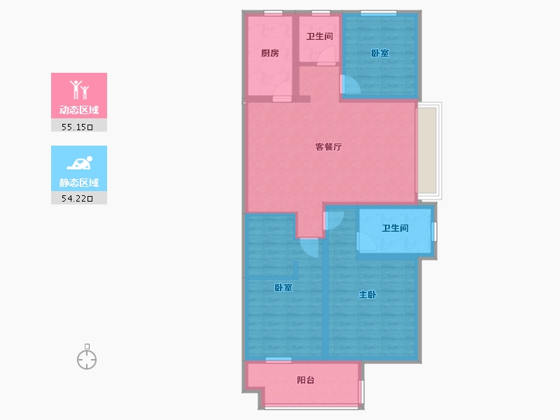 山东省-聊城市-财信·九州印象-96.80-户型库-动静分区