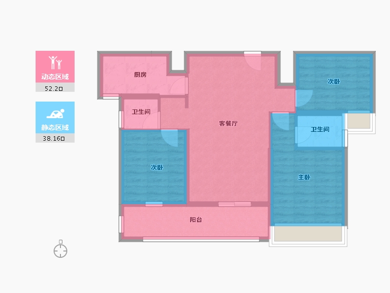 湖南省-岳阳市-御城汉昌府-80.00-户型库-动静分区