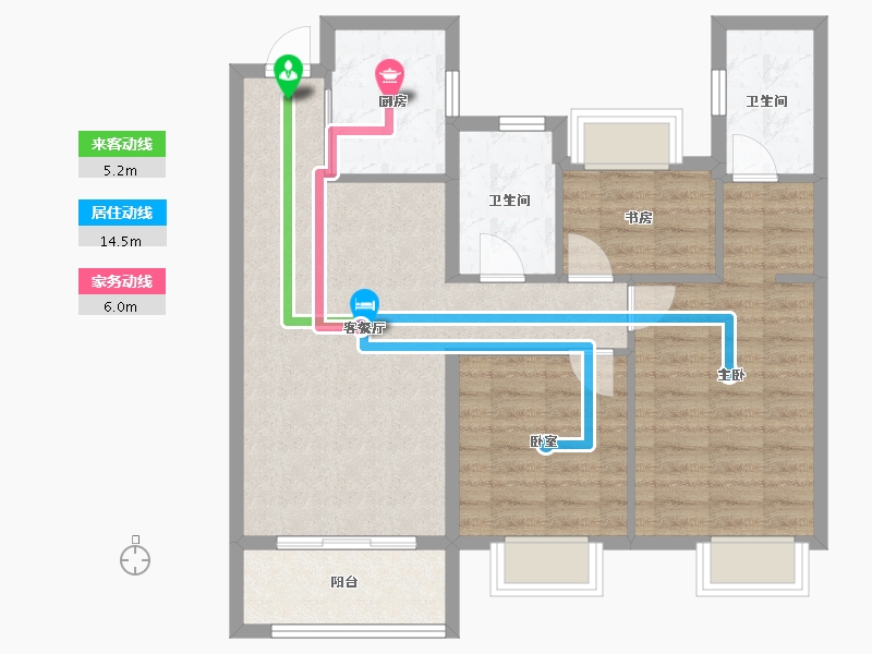 福建省-三明市-瑞泉景苑-81.59-户型库-动静线