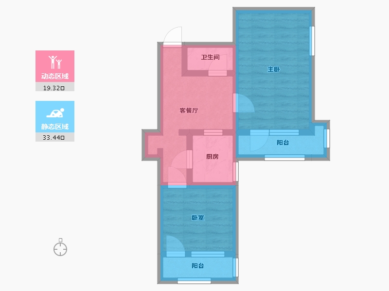 北京-北京市-老山西里-55.00-户型库-动静分区