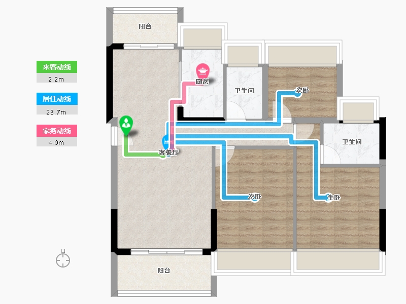 广东省-江门市-东方御璟苑-85.24-户型库-动静线