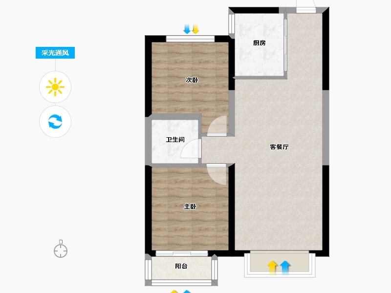 河北省-保定市-熙悦山-68.00-户型库-采光通风