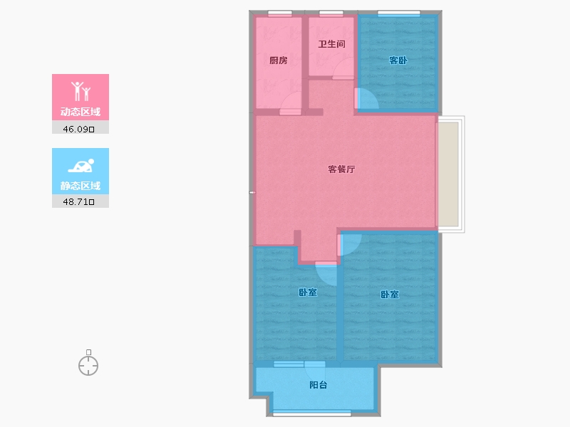 山东省-聊城市-财信·九州印象-84.26-户型库-动静分区