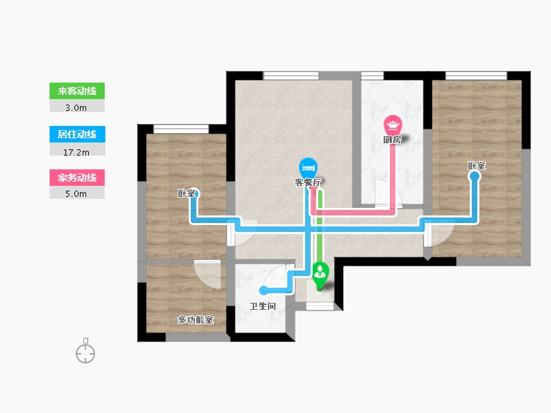 山西省-太原市-太原富力熙悦居-57.00-户型库-动静线