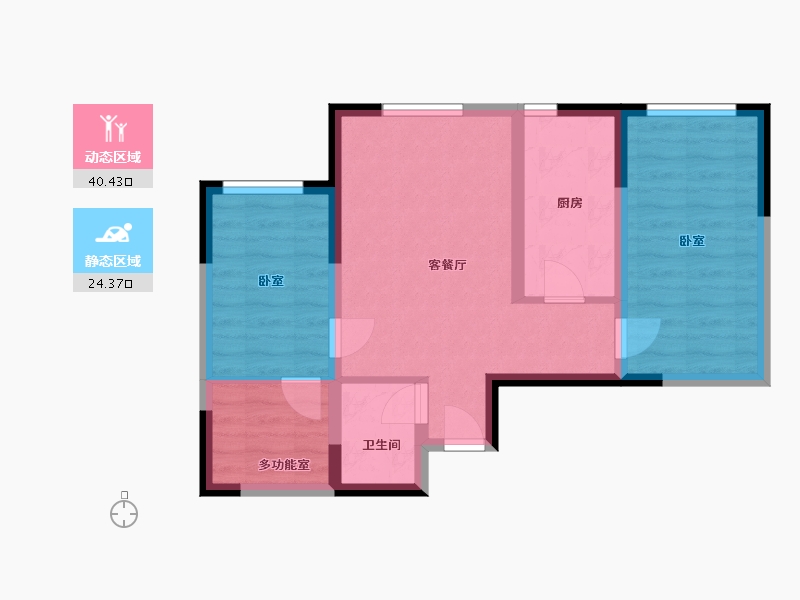 山西省-太原市-太原富力熙悦居-57.00-户型库-动静分区