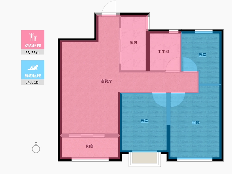 江苏省-盐城市-​荣悦华府-81.60-户型库-动静分区