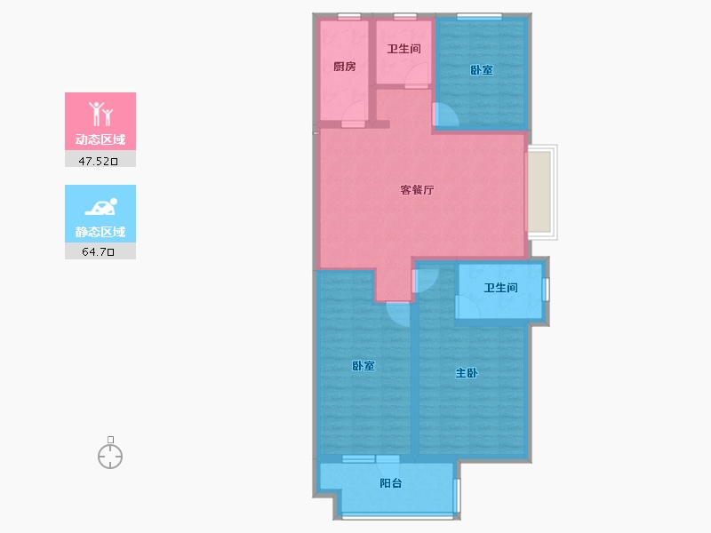 山东省-聊城市-财信·九州印象-100.00-户型库-动静分区