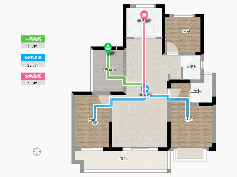 山东省-淄博市-墨香居-91.20-户型库-动静线