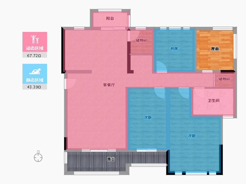 四川省-成都市-伊顿小镇-155.00-户型库-动静分区