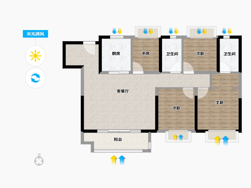 江苏省-盐城市-盐城富力科创城-112.01-户型库-采光通风