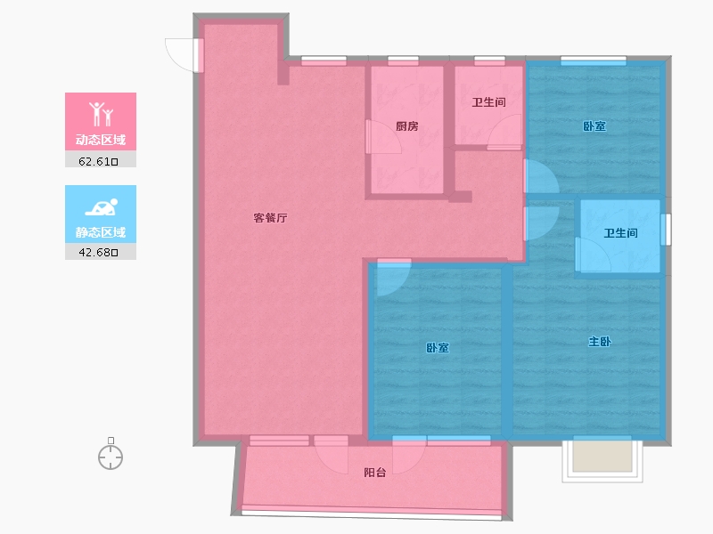 山东省-聊城市-澜庭嘉苑-94.16-户型库-动静分区