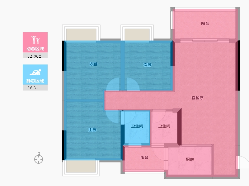 四川省-广元市-美地家园-78.74-户型库-动静分区