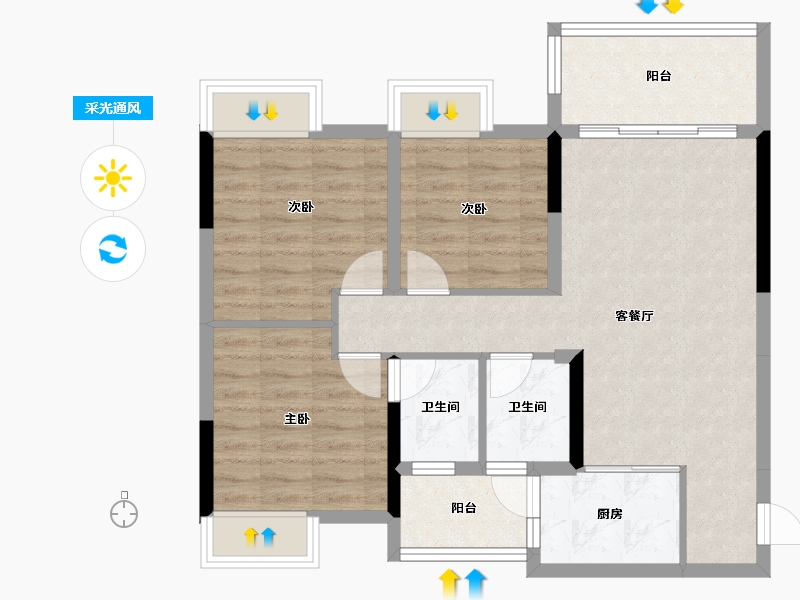 四川省-广元市-美地家园-78.74-户型库-采光通风