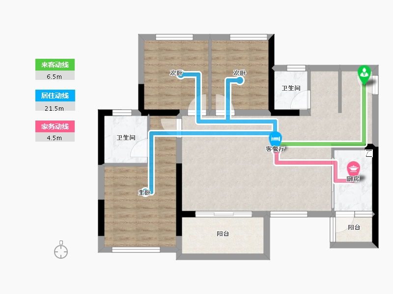 四川省-宜宾市-宜宾金科城-79.79-户型库-动静线