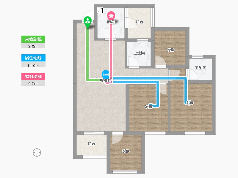 四川省-宜宾市-​鸿通大学府-79.09-户型库-动静线