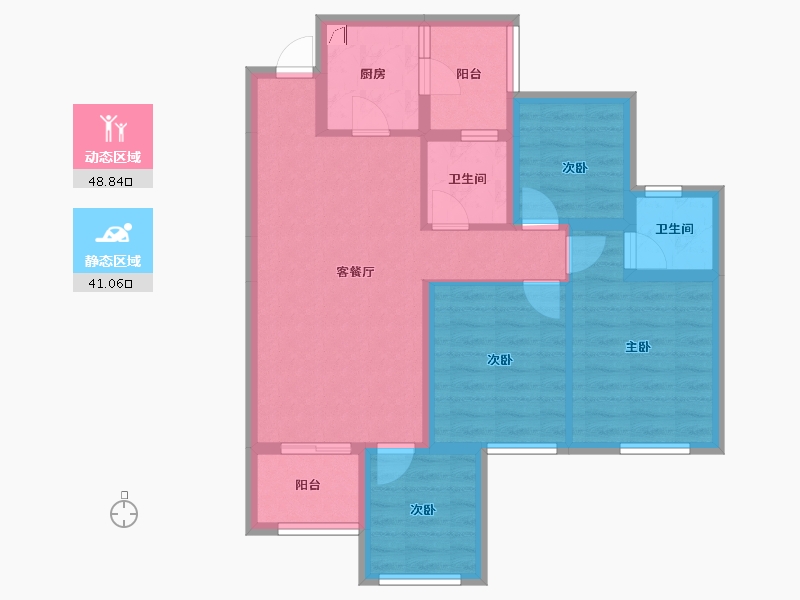 四川省-宜宾市-​鸿通大学府-79.09-户型库-动静分区