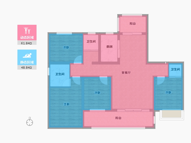 山西省-临汾市-汾河上园-98.00-户型库-动静分区