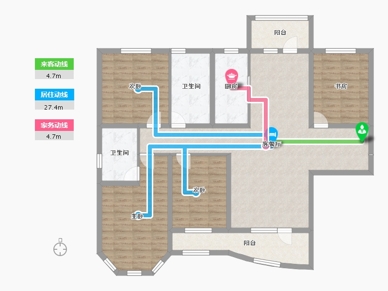 青海省-西宁市-新华联国际旅游城-125.60-户型库-动静线