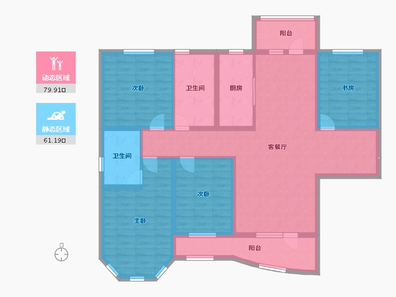 青海省-西宁市-新华联国际旅游城-125.60-户型库-动静分区