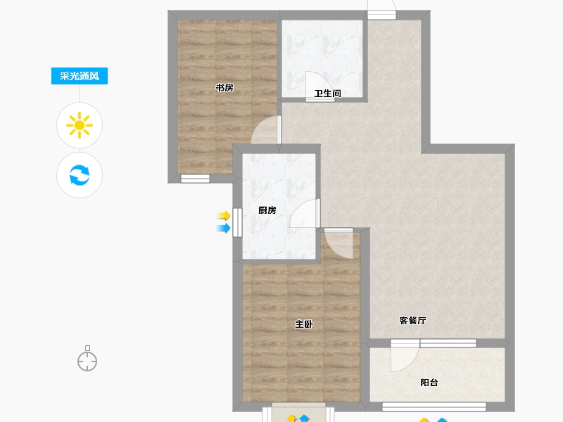 青海省-西宁市-新华联国际旅游城-68.81-户型库-采光通风