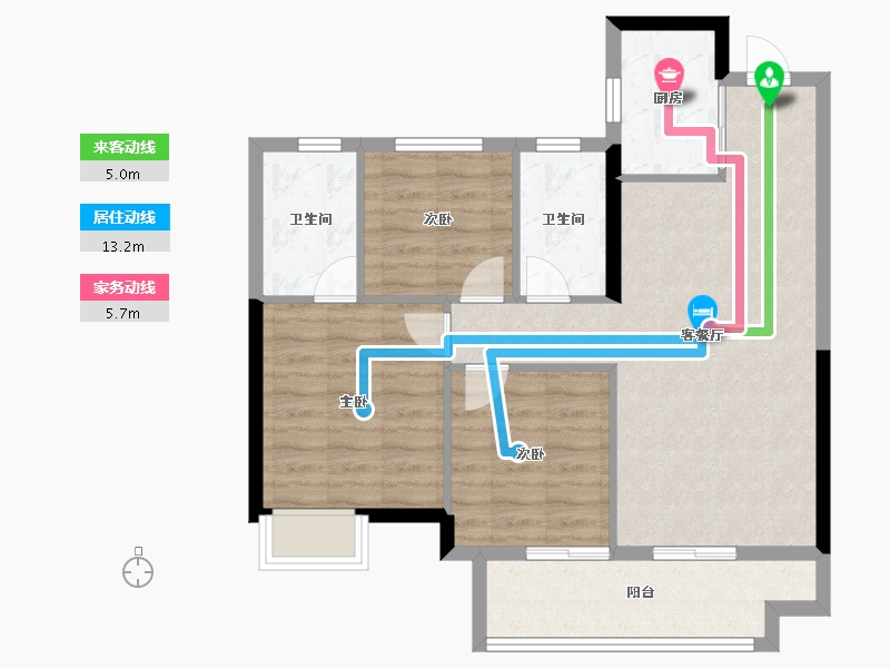 福建省-三明市-融侨观邸-77.61-户型库-动静线