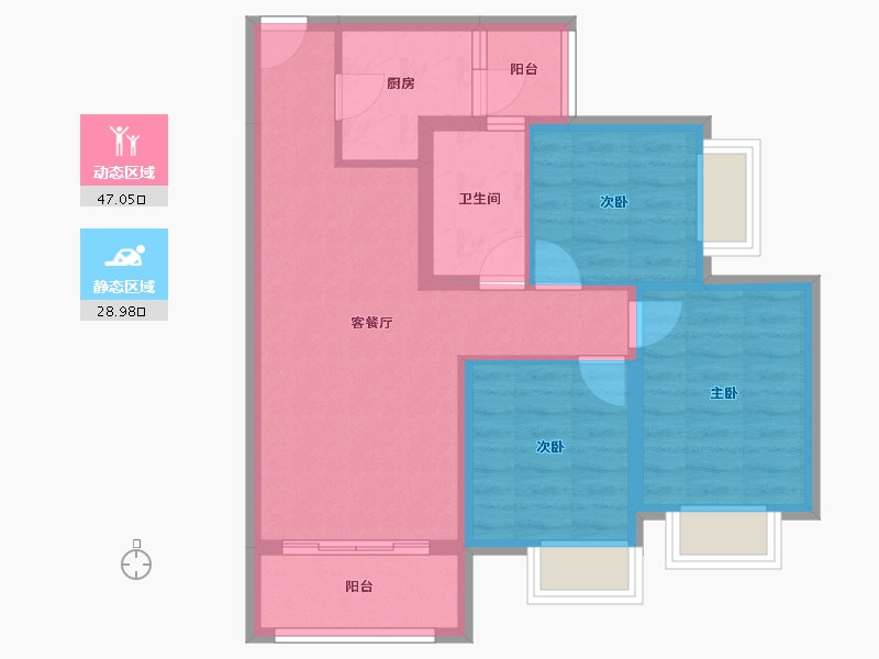 四川省-成都市-朗诗未来街区-67.23-户型库-动静分区