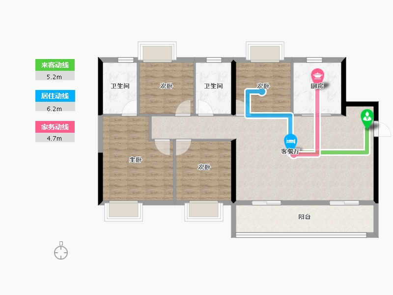 福建省-三明市-融侨观邸-108.00-户型库-动静线