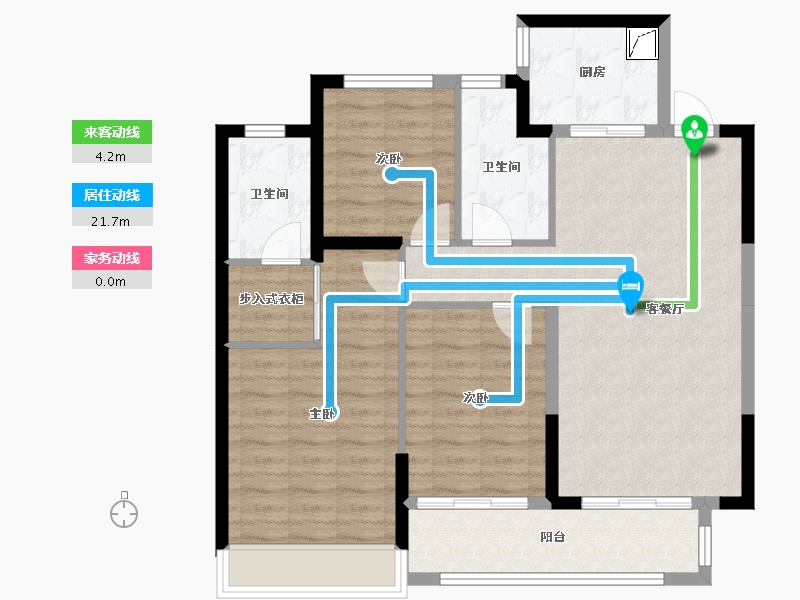 河南省-驻马店市-西湖家园-95.20-户型库-动静线