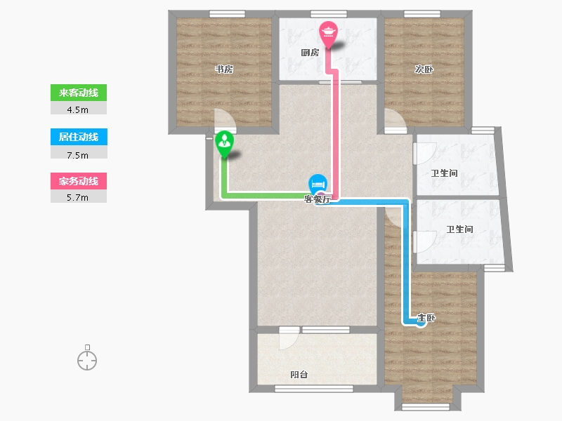 青海省-西宁市-新华联国际旅游城-102.40-户型库-动静线