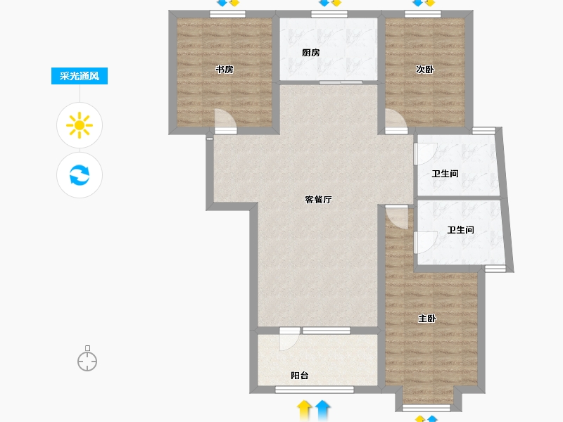 青海省-西宁市-新华联国际旅游城-102.40-户型库-采光通风