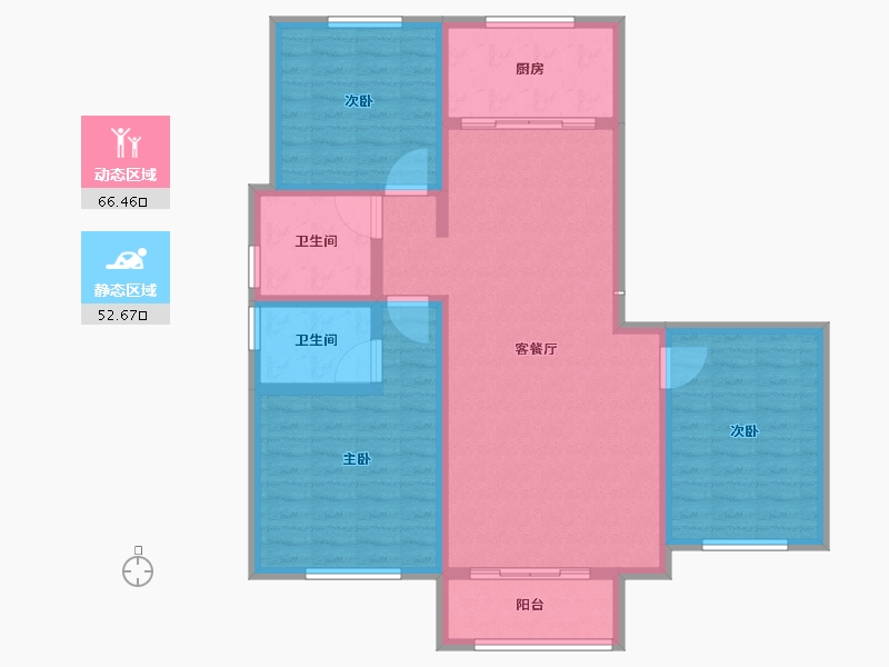 山东省-淄博市-城南壹号-107.21-户型库-动静分区