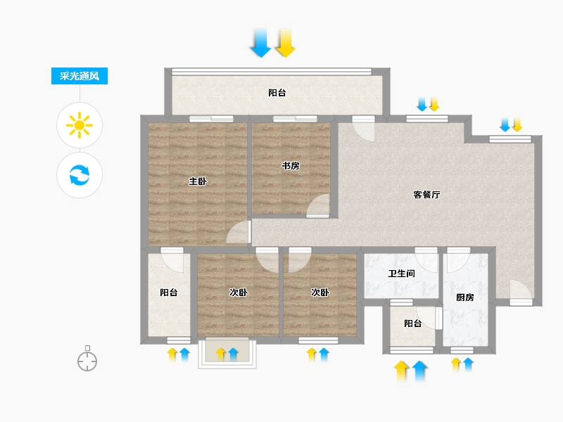 四川省-成都市-朗诗未来街区-98.53-户型库-采光通风