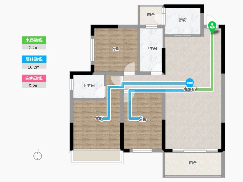 湖南省-张家界市-​澧水嘉园景城-94.50-户型库-动静线