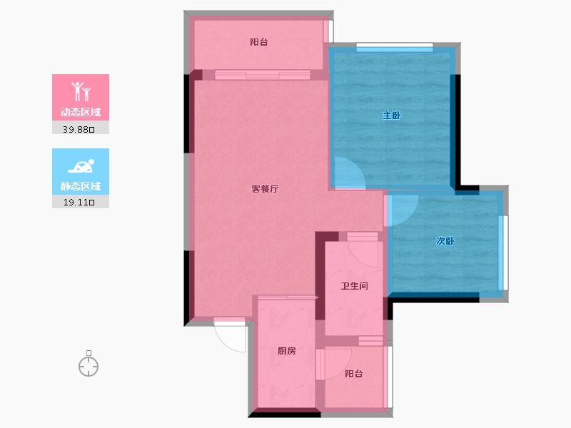 四川省-内江市-隆城锦翠三期博苑-52.01-户型库-动静分区