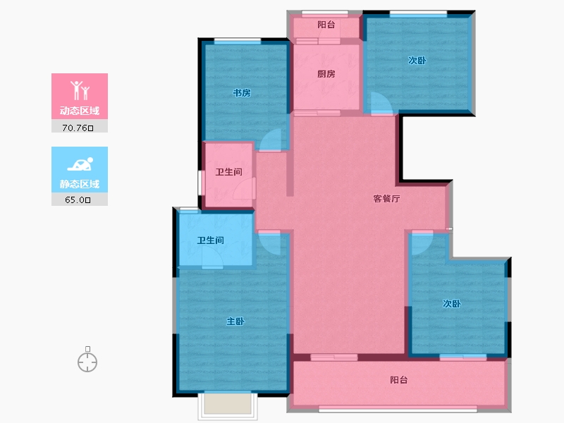 青海省-西宁市-熙龙湾-121.60-户型库-动静分区