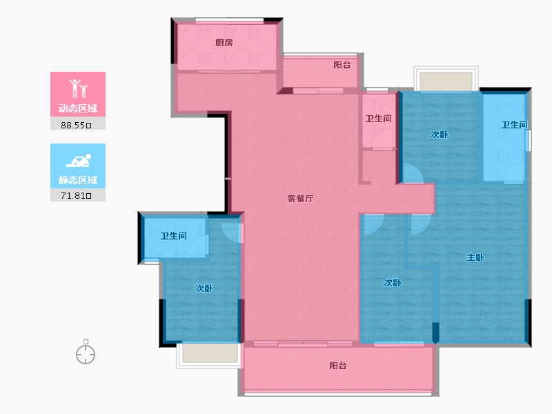 江西省-宜春市-明珠前湖院子-145.93-户型库-动静分区