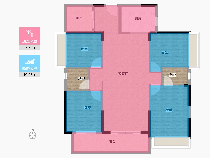 广东省-惠州市-海伦堡玖悦府-120.00-户型库-动静分区