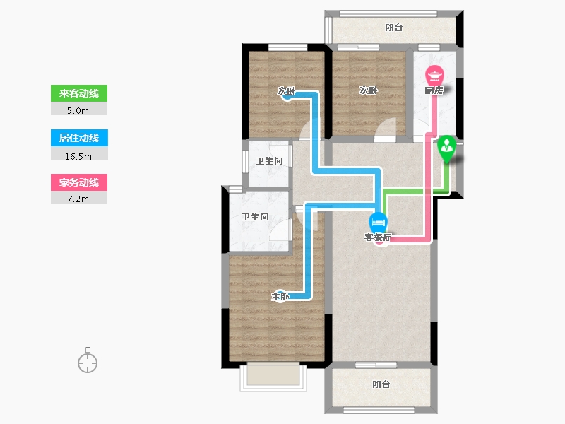 青海省-西宁市-熙龙湾-87.59-户型库-动静线